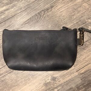 Harmony Handcrafted leather wristlet - 
Black
